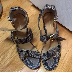 Calvin Klein snakeskin heels